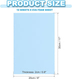 PATIKIL EVA Foam Sheet 10Pcs 12x8 Inch 2mm Thick Light Blue | Easy Cutting EVA - Image 2