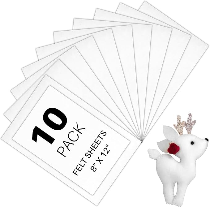 HTVRONT White Felt Sheets for Crafts by HTVRONT
