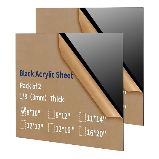 1/8 Thick 8 x 10 inch Acrylic Sheets by gdhwcxl
