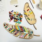 TATREBCRE DIY Mosaic Kit for Adults – Feather, Cat & Heart Designs – Christmas - Image 6