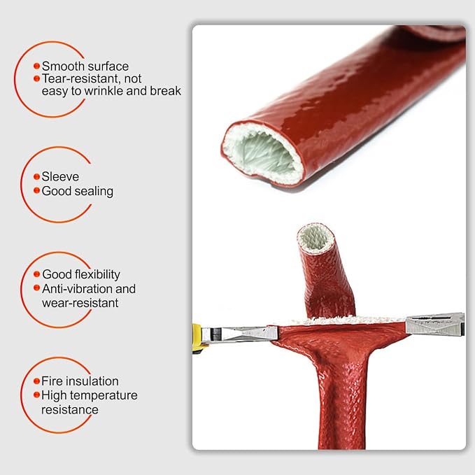 Fuel Line Heat Shield Insulation Heat Shielded Fire Thermo Armor Fire Sleeve - Image 3