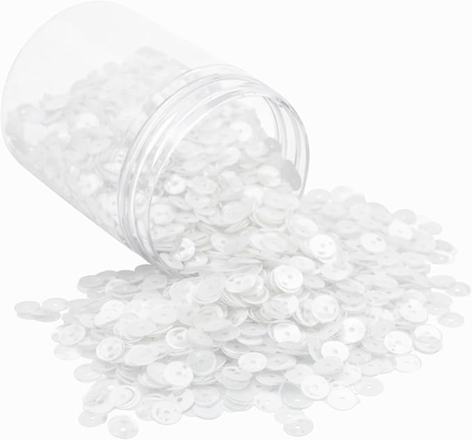 Mandala Crafts 6mm Flat Round Clear Sequins by MandalaCrafts
