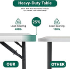 4FT Folding Table Adjustable Height Table - Image 7
