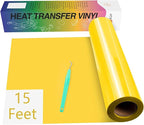 HTVRONT Yellow HTV Vinyl Rolls Heat Transfer Vinyl by HTVRONT