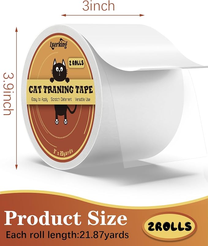 Cat Scratch Tape 1 Roll Cat Furniture Protector Tape Clear Double Sided Tape - Image 6