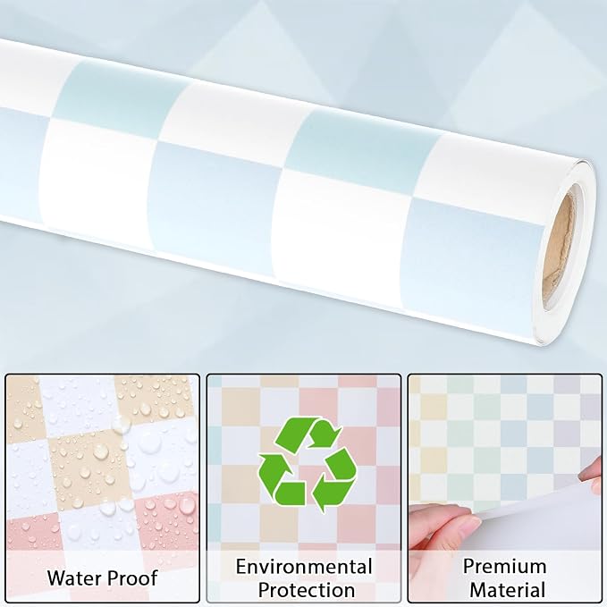 Pastel Rainbow Checkered Bulletin Board Paper Roll Colorful Bulletin Board - Image 4