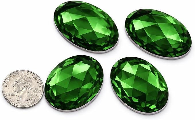 40x30mm Large Flat Back Oval Acrylic Rhinestones Cosplay Costume Gems Plastic by Allstarco
