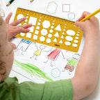 Utoolmart Plastic Drawing Templates Yellow Measuring Rulers Geometric Templates - Image 7