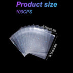 Penitue 100pcs Photocard Sleeves, 9.1x6.5cm/3.58x2.56in Star-Shape Laser - Image 2