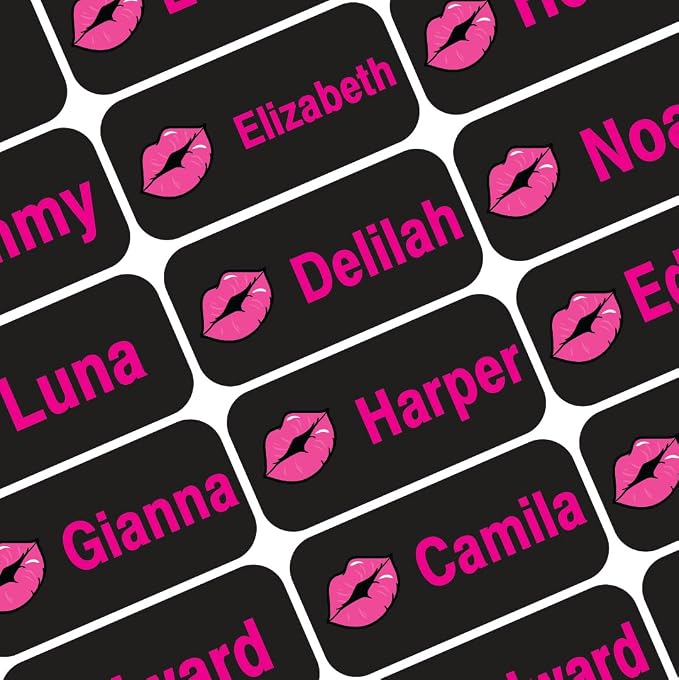 Personalized Name Labels for Kids – 60 Waterproof Peel-and-Stick Labels for by GILBIN