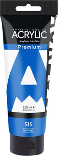 AUREUO Primary Cyan Acrylic Paint, 4 Fl Oz / 120ml Single Tube, Rich Pigment by AUREUO