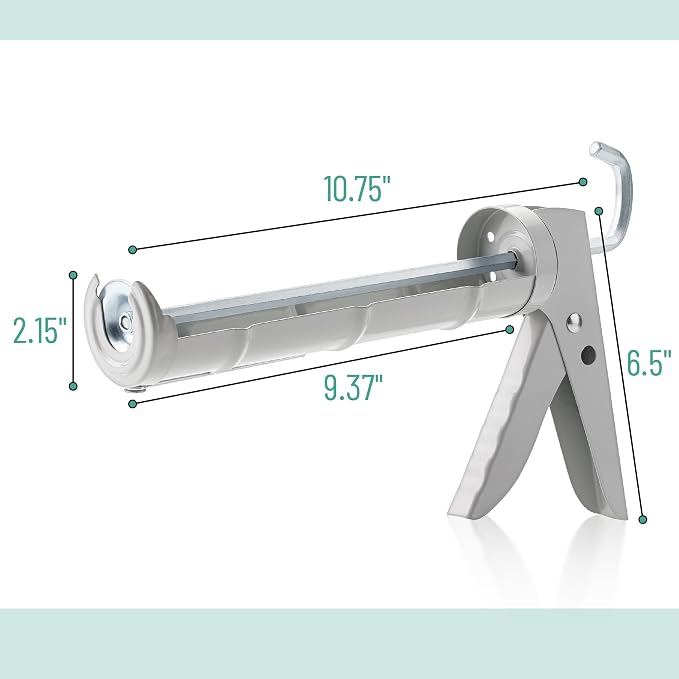Bates- Caulking Silicone Gun, 10:1 Thrust Ratio, Hand Caulking Guns, No Drip - Image 2