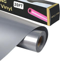 RENLITONG Silver Iron on Vinyl 12Inch by 20ft Roll Heat Transfer Vinyl by RENLITONG