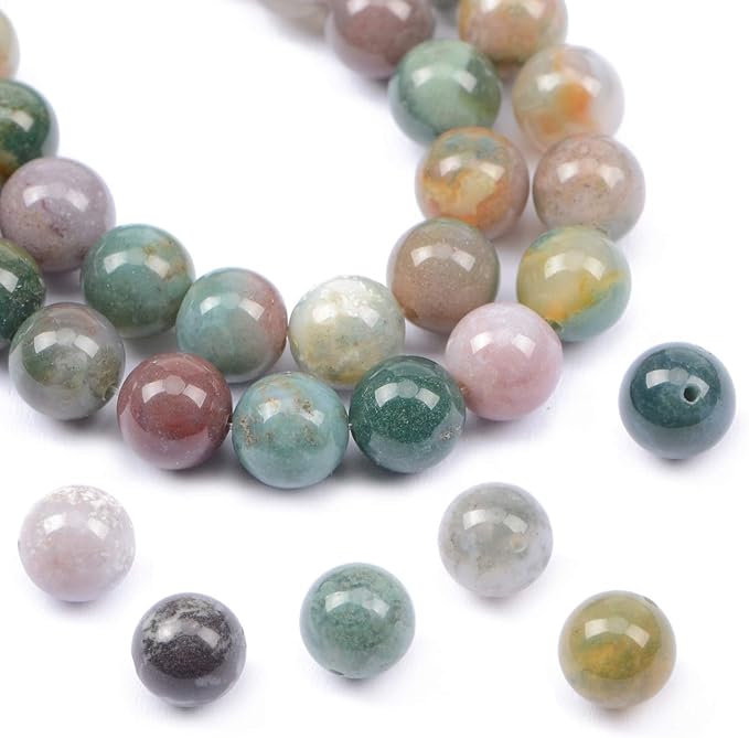 AD Beads Natural Gemstone Round Loose Beads 15" by ADBeads