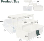 WEWLINE 13-Inch Art Box Organizer 3-Layer Craft Storage Organizer Sewing Kit Box - Image 3