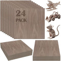24 Pcs Walnut Unfinished Wood Craft, School DIY Projects, CNC Cutting, and Wood by Vemkyrio