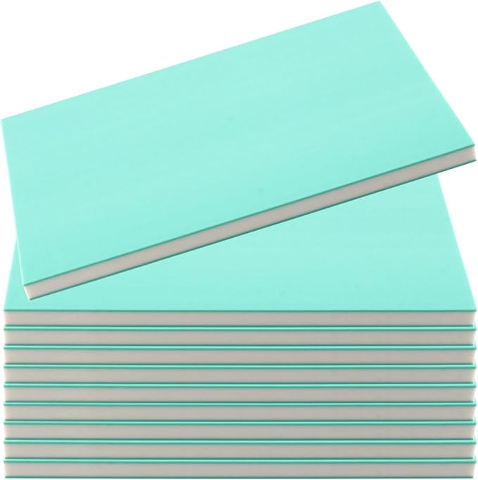 MOUYAT 10 Pack 4 x 6 Inch Green White Rubber Carving Blocks, Linoleum Block by MOUYAT
