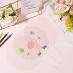 10Pcs Blank Plastic Fans Blank Hand Held Fans Flat PVC Clear Transparent Summer - Image 4