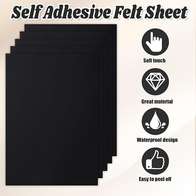 Biaungdo 6 Pcs 8 x 12 Inch Felt Fabric Sheets, - Image 6