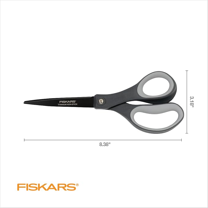 Fiskars 8" Non-Stick Titanium SoftGrip All Purpose Scissors - Image 6