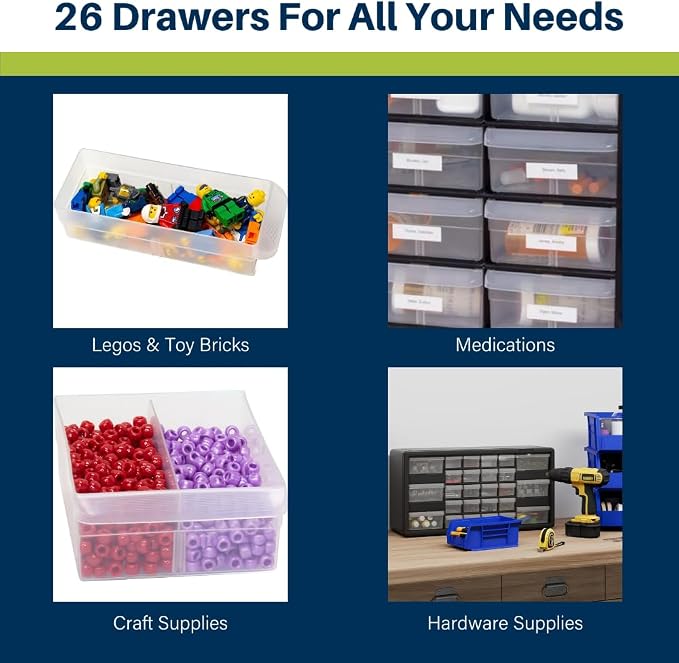 Akro-Mils 26-Drawer Plastic Drawer Storage Cabinet - Image 4