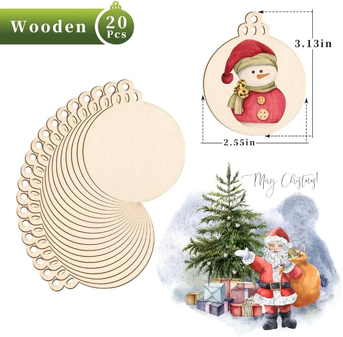 Round Wooden Circles with Holes - Image 2