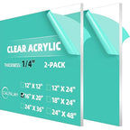 CALPALMY 1/4" Thick Clear Acrylic Sheets by CalPalmy