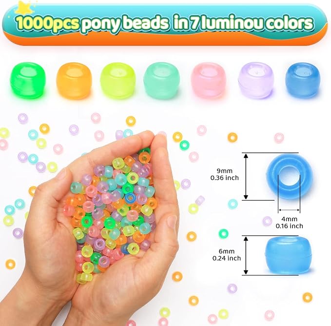 Iooleem Pony Beads, Beads for Jewelry Making, Beading Supplies, Arts & Crafts - Image 2