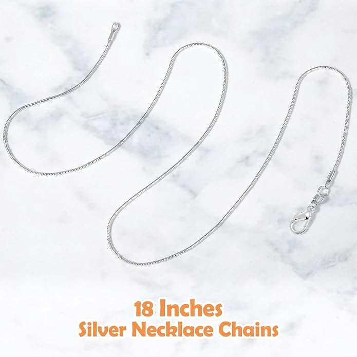 PAXCOO 25 Pack Chains for Jewelry Making, Necklace Chains Bulk Silver Plated - Image 4