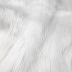 White Faux Fur Fabric by The Yard by Qidkeo