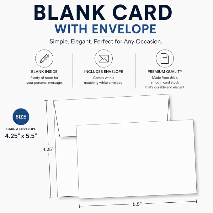 Heavyweight White Blank Cards - Image 2
