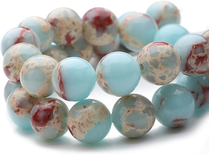 Zenkeeper 116-120 PCS Sea Sediment Imperial Jasper Beads - Image 2