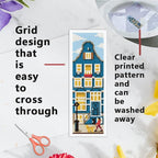 INFUNLY 6 Set DIY Cross Stitch Bookmark Kit Building House Cross Stitch Kits - Image 3