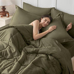 JOLLYVOGUE Queen Comforter Set, Ultra-Soft Bed in a Bag Queen Size 7 Pieces - Image 6