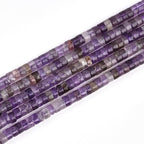 152pcs 4x2mm Natural Amethyst Heishi Disc Rondelle Spacer Stone Semi Precious by LIFAVOVY