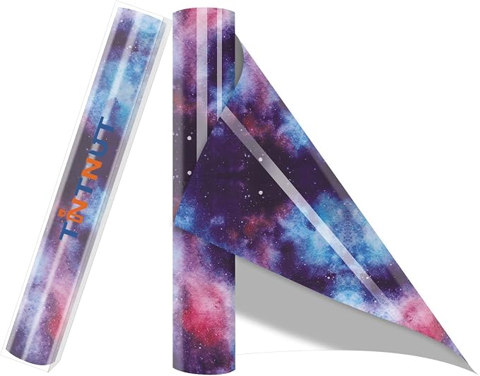 Tintnut Dark Purple Galaxy Glow in the Dark HTV Vinyl, stretch washable by Tintnut