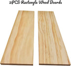 2PCS Rectangle Wood Boards Unfinished Wood Blocks - Image 2