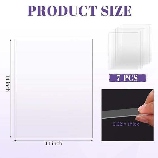 TKOnline 7 PCS Plexiglass Sheets, Invitations, Poster Frames Plastic Board - Image 2