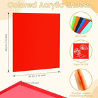 Geetery 30 Pack Colored Acrylic Sheets 1/8" Thick - Image 2