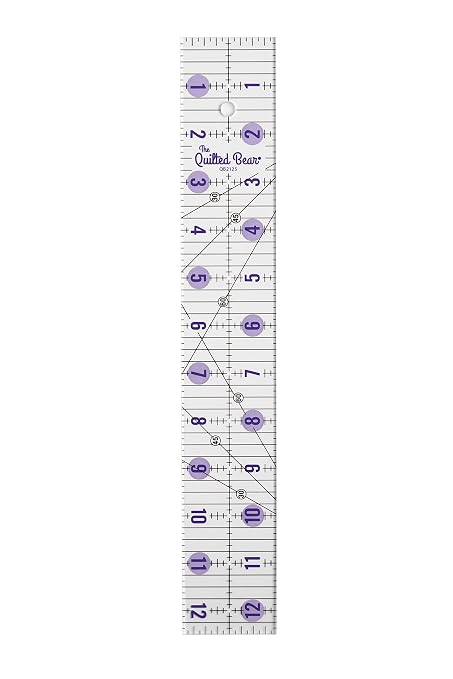 The Quilted Bear Rectangular Acrylic Quilting Ruler, Precise Bold Lines by TheQuiltedBearsProducts