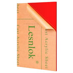 Lesnlok 12 x 24 Red Acrylic Sheets 1/4 inch Thick 6mm Cast Plexiglass Sheets by Lesnlok