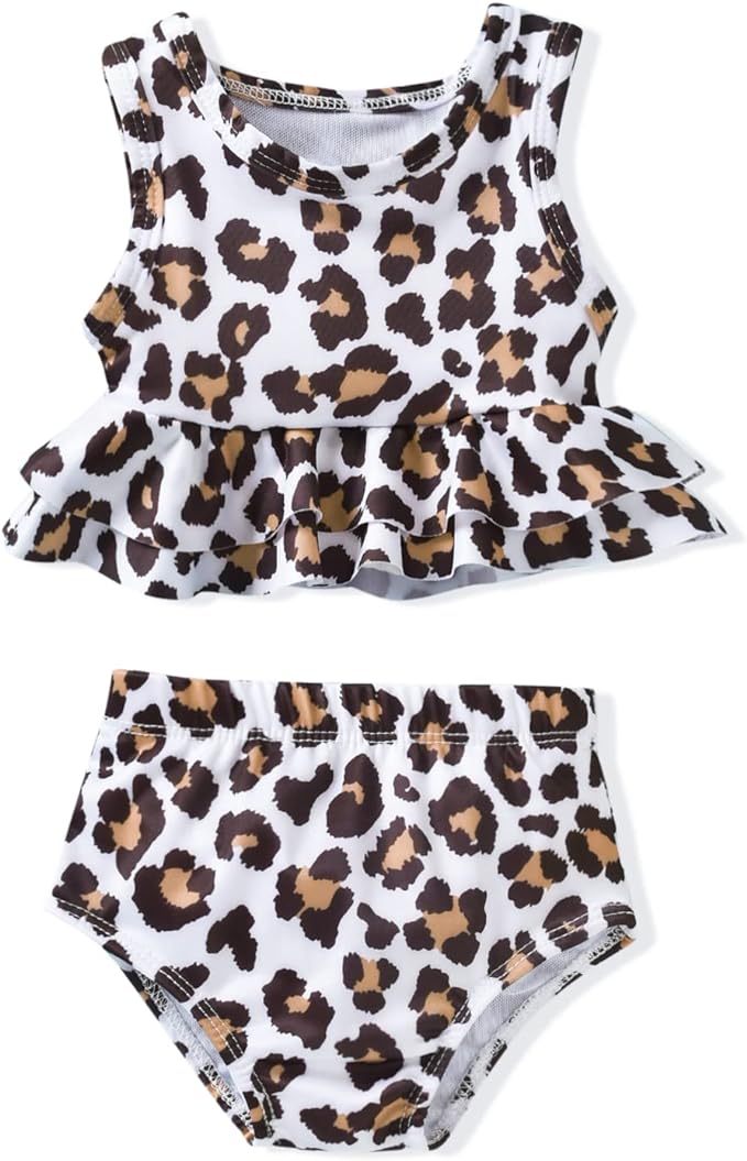 Aalizzwell Toddler Baby Girl Bathing Suit Two Piece Swimsuit Bikini Beach Wear