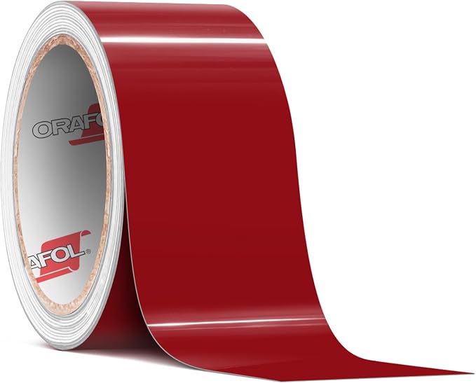 ORACAL 651 Gloss Dark Red Permanent Vinyl Tape Roll – Premium Adhesive Film by Orafol