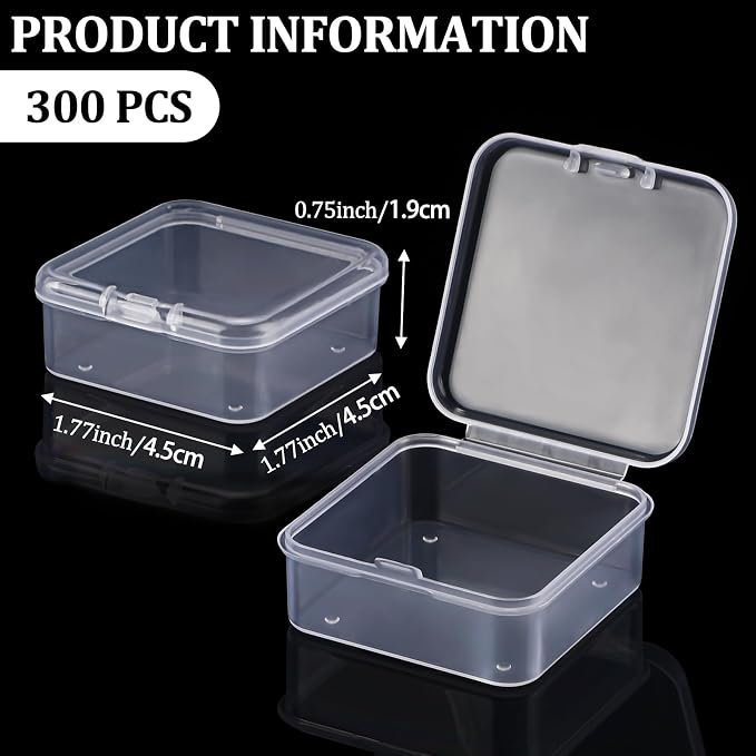 Soaoo 300 Pcs Small Plastic Bead Storage Containers - Image 2