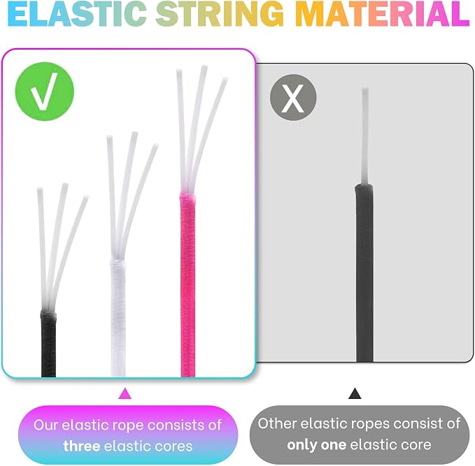 8pcs Elastic String Bracelet Making Kit, Stretchy Bracelet String, 6 Rolls 1mm - Image 3