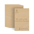 3 mm Baltic Birch Plywood 1/8 x 12 x 18 Inch, Box of 6 B/BB Grade Craft Wood by Woodpeckers