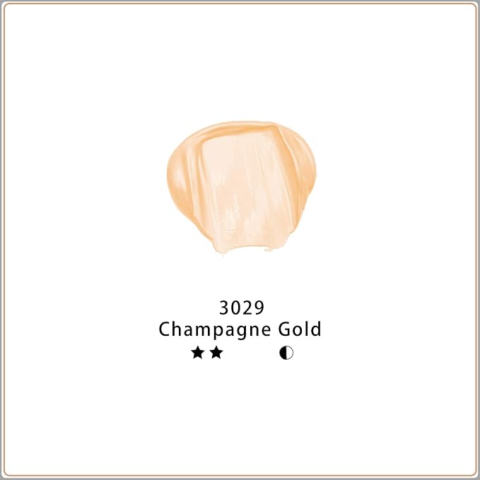 Artecho Champagne Gold Acrylic Paint 500ml / 17oz Large Bottle | Semi Glossy - Image 2