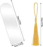 Clear Acrylic Bookmark, BetterJonny 30 Set Plastic Blank Book Page Mark - Image 7