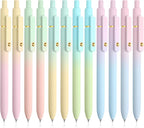 UIXJODO 12 Pcs Gel Pens 0.5mm Quick Dry Black Ink Pens Fine Point Smooth by UIXJODO