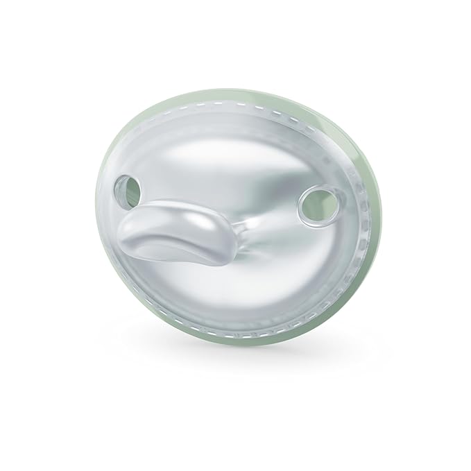 NUK Perfect Match Silicone Newborn Pacifier, for Ages 0-6m, 4 Pack, Green & White